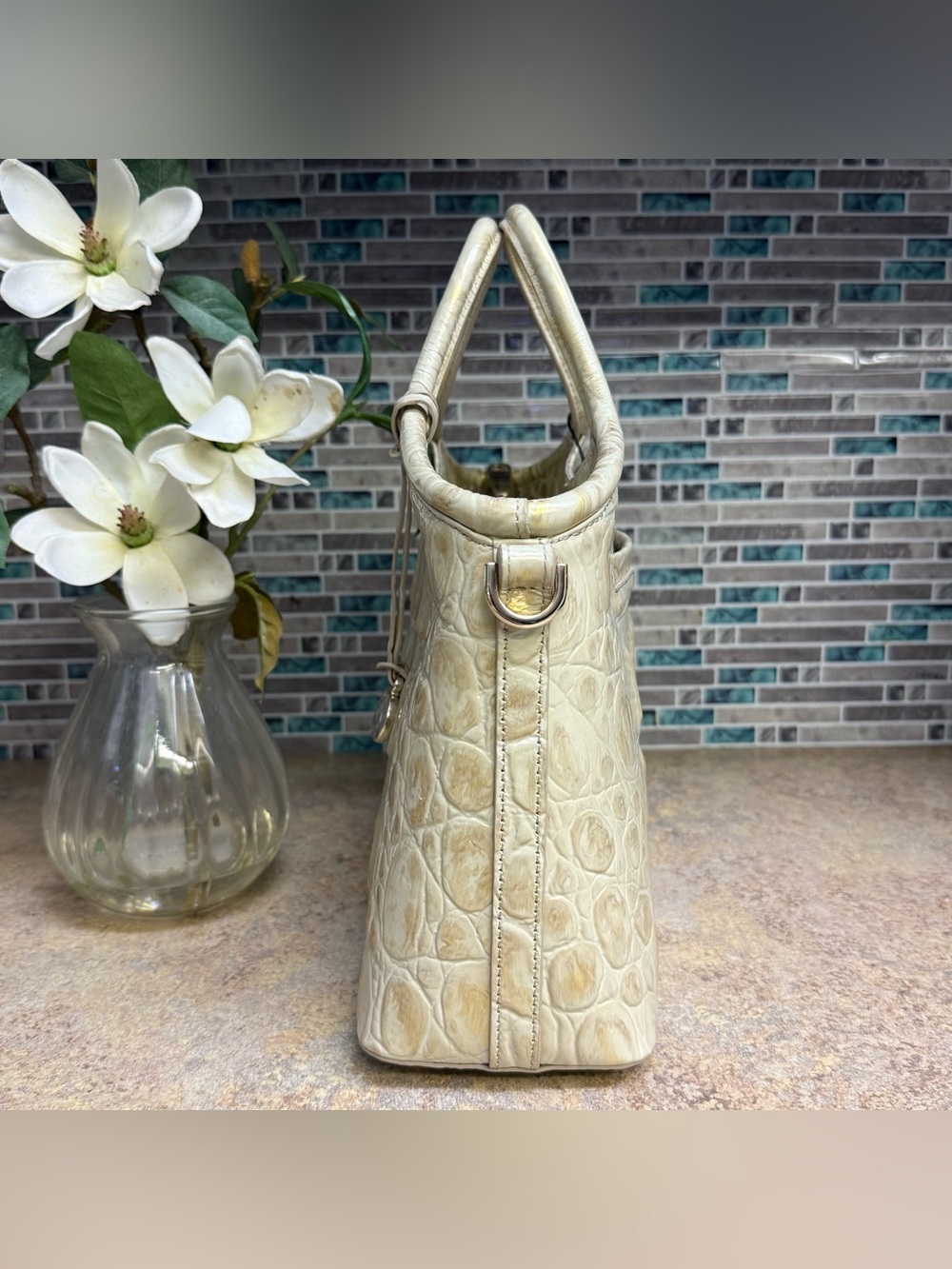 NWT Brahmin Champagne Orinoco purse and wallet set - Picture 5 of 10